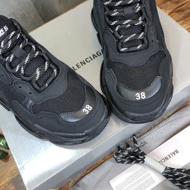 Balenciaga經典款男女鞋 巴黎世家頂級版本Triple S透氣3M反光姥爹復古運動鞋 Balenciaga情侶款老爹鞋  hdbl1176